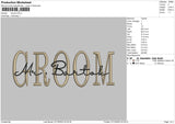 Groom Embroidery File 6 sizes