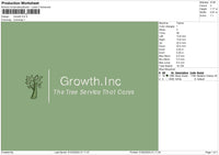 Growth0102 Embroidery File 6 sizes