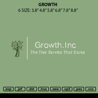 Growth0102 Embroidery File 6 sizes