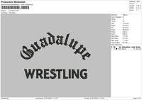 Wrestlingtext Embroidery File 6 sizes