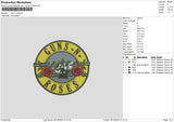 Gunroses Embroidery File 6 sizes