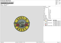 Gunroses Embroidery File 6 sizes