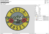 Gunroses Embroidery File 6 sizes