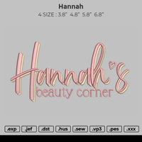 Hannah Embroidery