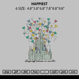 Happiest Embroidery File 6 sizes