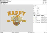 Happy Emboidery File 6 sizes