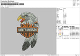 Hd Eagle 0508 Embroidery File 6 sizes