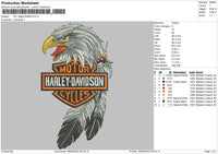 Hd Eagle 0508 Embroidery File 6 sizes