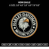 Hdm Eagle Embroidery File 6 sizes