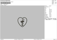 Heart Medic Embroidery File 6 sizes