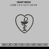 Heart Medic Embroidery File 6 sizes