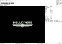 Helldiverstext Embroidery File 6 sizes