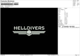 Helldiverstext Embroidery File 6 sizes