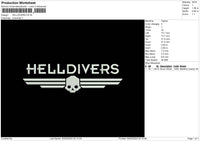 Helldiverstext Embroidery File 6 sizes