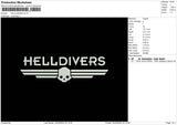 Helldiverstext Embroidery File 6 sizes