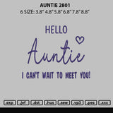 Auntie 2801 Embroidery File 6 sizes