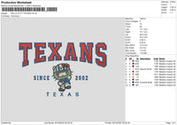 Kittytexas 02 Embroidery File 6 sizes