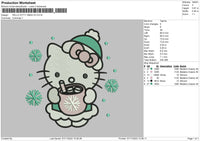 Kitty Xmas V2 Embroider File 6 sizes