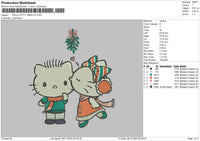 Kitty Xmas V4 Embroidery File 6 sizes