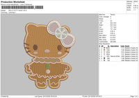 Kitty Cookies Embroidery File 6 sizes