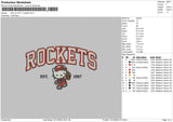 Kitty Rockets Embroidery File 6 sizes