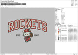 Kitty Rockets Embroidery File 6 sizes