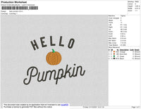 Hello Pumpkin Embroidery