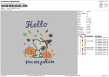Pumpkin Snoopy 2209 Embroidery File 6 sizes