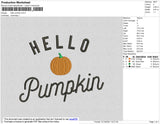 Hello Pumpkin Embroidery