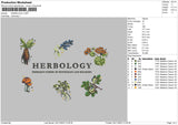 Herbo Embroidery File 6 sizes