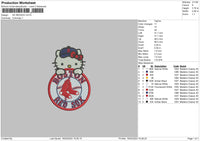 Hk Boston Embroidery File 6 sizes