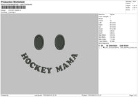 Hockey Mama Embroidery File 6 sizes