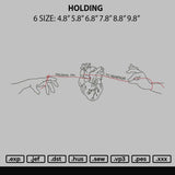 Holding Embroidery File 6 sizes