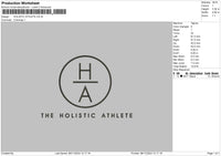 Holistic A Embroidery File 6 sizes