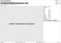 HOOBS THERAPEUTIC MASSAGE TEXT Embroidery