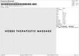 HOOBS THERAPEUTIC MASSAGE TEXT Embroidery