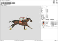 Horse Race V5 Embroidery File 6 sizes