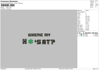 Where My Text Embroidery File 6 sizes