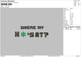 Where My Text Embroidery File 6 sizes