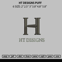 Ht Designs Puff Embroidery File 6 sizes