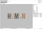 Human Embroidery File 6 sizes