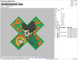 Hunter X H Green Embroidery