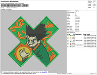 Hunter X H Green Embroidery