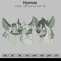 Hyenas Embroidery