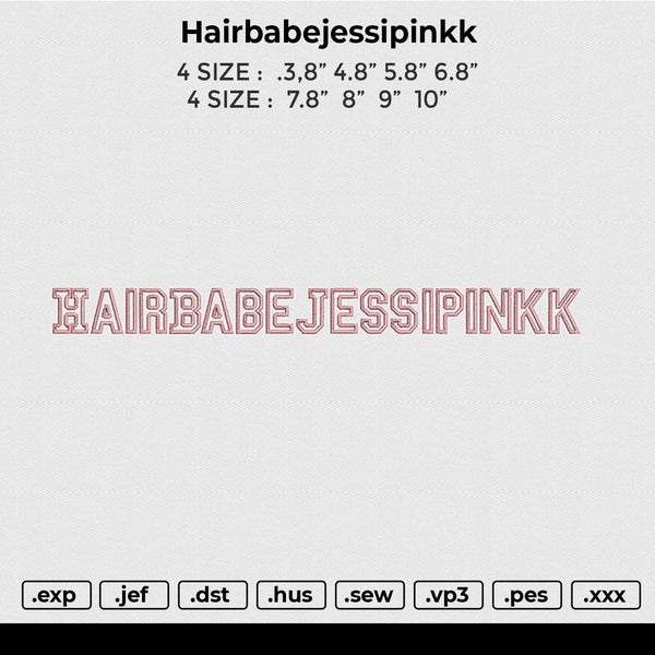 Hairbabejessipinkk Embroidery