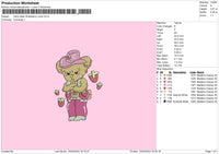 Strawberry Bear Embroidery File 6 sizes