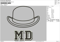 Hat MD Embroidery File 4 size