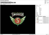 Swoosh S Embroidery File 6 sizes