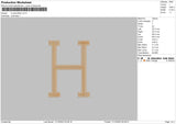 H Text1012 Embroidery File 6 sizes