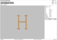 H Text1012 Embroidery File 6 sizes